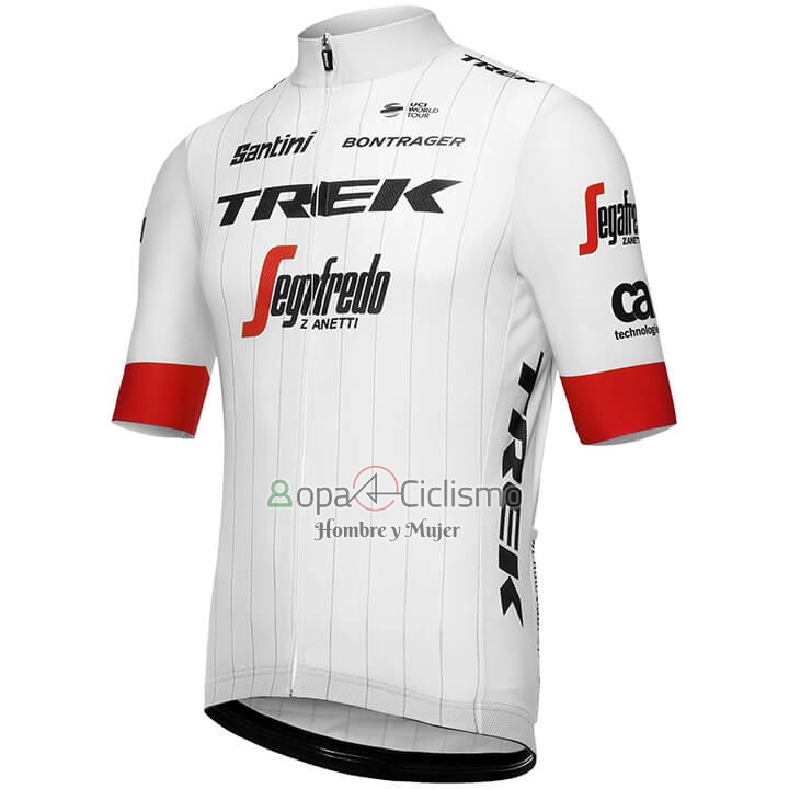 Trek Segafrojoo Ropa Ciclismo Culotte Corto 2018 Mangas Cortas Tour DE Francia Blanco Rojo